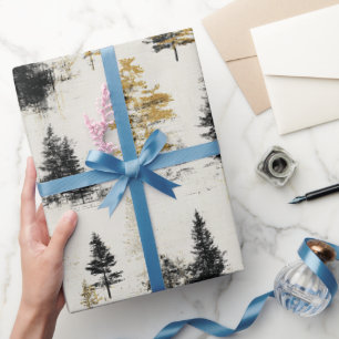 Papel De Regalo Paisaje de pinos
