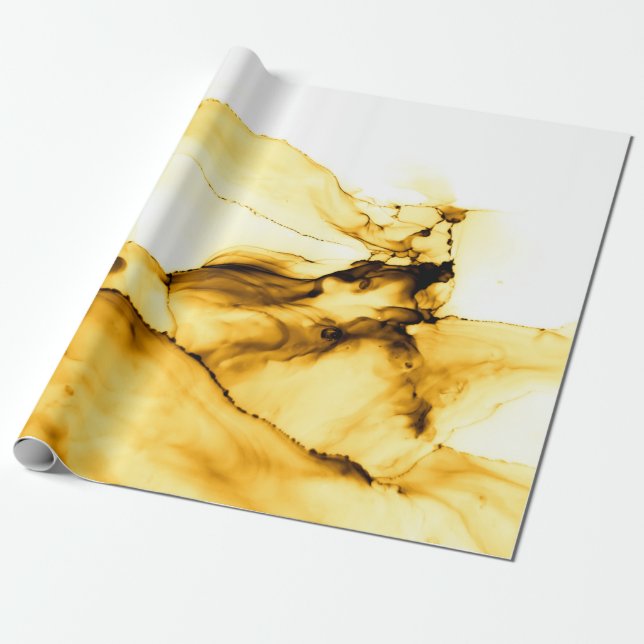 Papel De Regalo Paisaje de silueta de cocotero, sol tropical (Desenrollado)