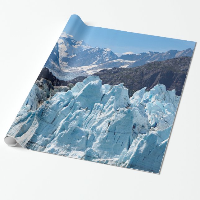 Papel De Regalo Paisaje en la bahía del glaciar de Alaska (Desenrollado)
