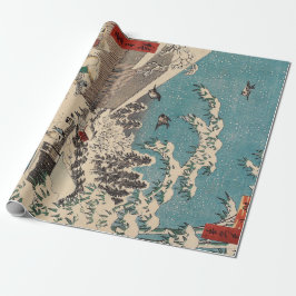 Papel De Regalo paisaje invernal de Hiroshige Japón ukiyo-e antigu