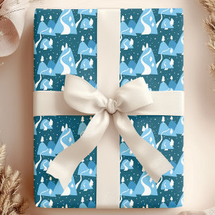 Papel De Regalo Paisaje Invernal Nevado