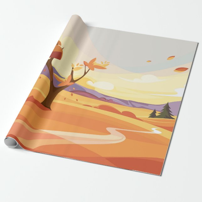 Papel De Regalo Paisaje natural (Desenrollado)