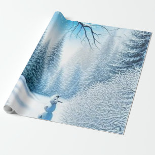 Papel De Regalo Paisaje Nevado
