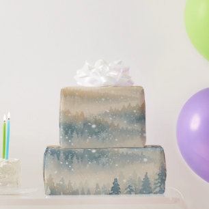 Papel De Regalo Paisaje nevado de sueños congelados
