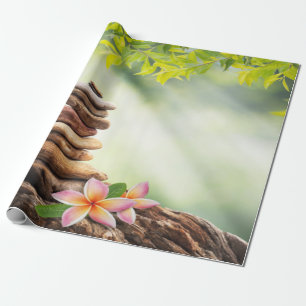 Papel De Regalo Paisaje, piedras Zen, flores