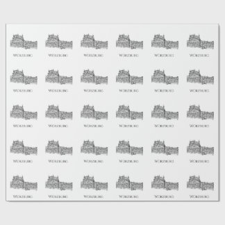 Papel De Regalo Paisaje urbano minimalista de Würzburg, Baviera