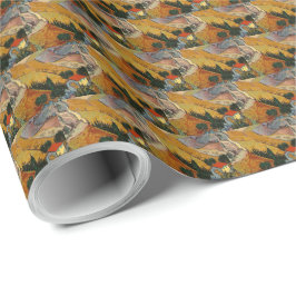 Papel De Regalo Paisaje Van Gogh con House y Plowman Wrappi