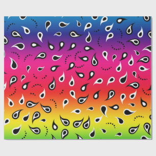 Papel De Regalo Paisley Rainbow