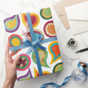 Papel De Regalo Paisleys atómicos