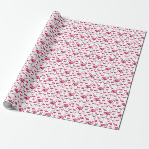 Papel De Regalo Pájaro acuático Flamingo Exótico