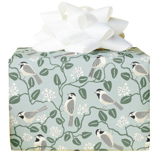 Papel De Regalo Pájaro Carbonero Artes y Manualidades de Flores Si