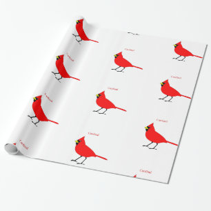 Papel De Regalo Pájaro cardinal rojo Thunder_Cove