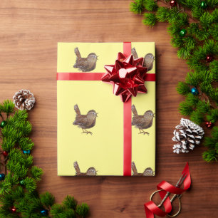 Papel De Regalo Pájaro de Wren (Troglodytes Troglodytes)