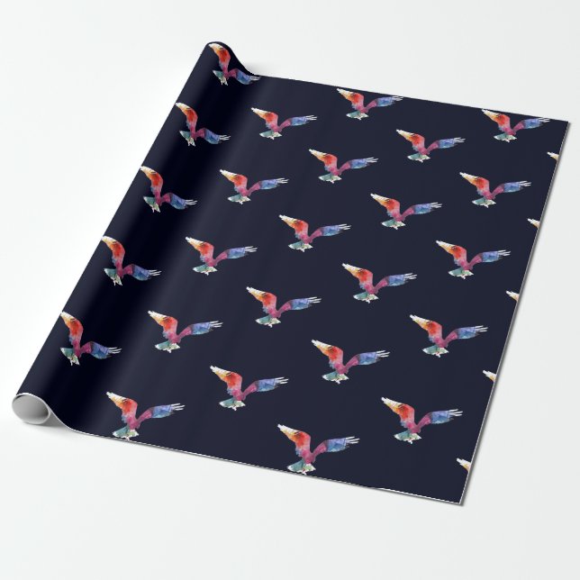 Papel De Regalo Pájaro del animal del alcohol de Eagle. Tótem. (Desenrollado)