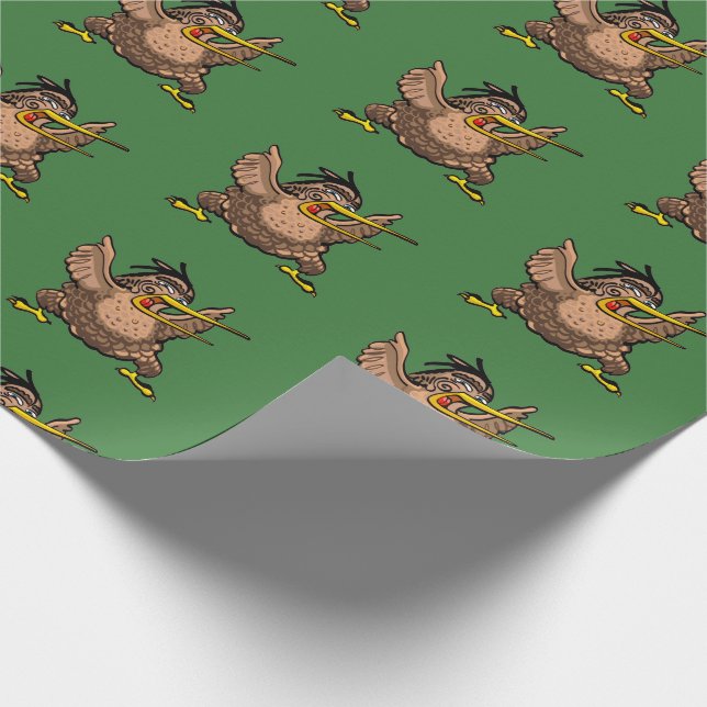 Papel De Regalo Pájaro del kiwi de Nueva Zelanda del dibujo (Esquina)