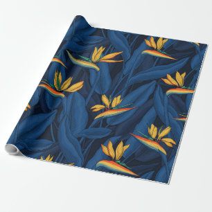 Papel De Regalo Pájaro nocturno del paraíso 2