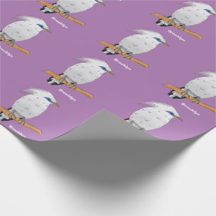 Papel De Regalo Pájaro tropical exótico de Bali Mina