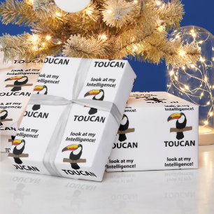 Papel De Regalo Pájaro Tucán Tropical Divertido