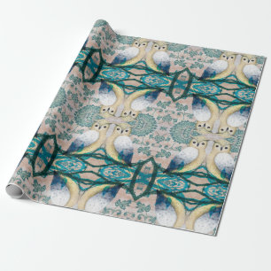 PAPEL DE REGALO PÁJAROS DE LOS BÚHOS