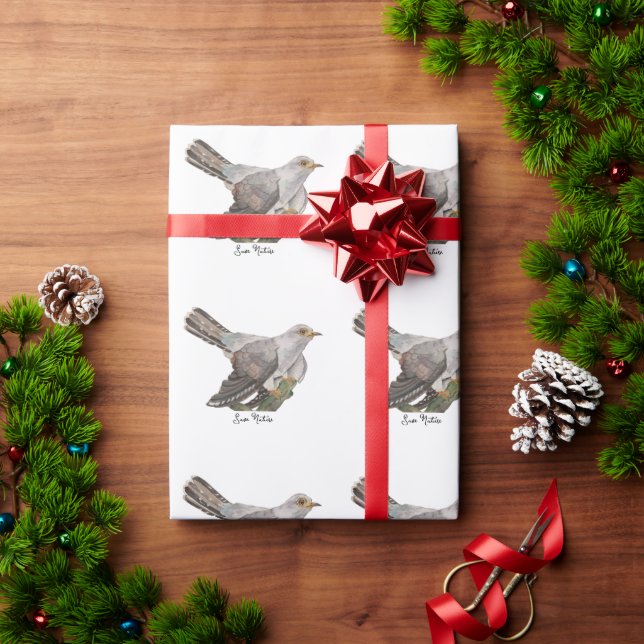 Papel De Regalo Pájaros forestales a la acuarela (Regalo de vacaciones)