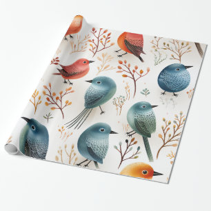 Papel De Regalo Pájaros pequeños