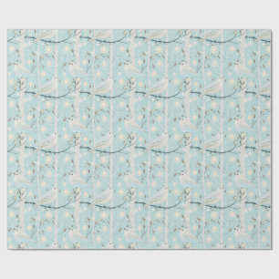 Papel De Regalo Pájaros resplandecientes de abedul