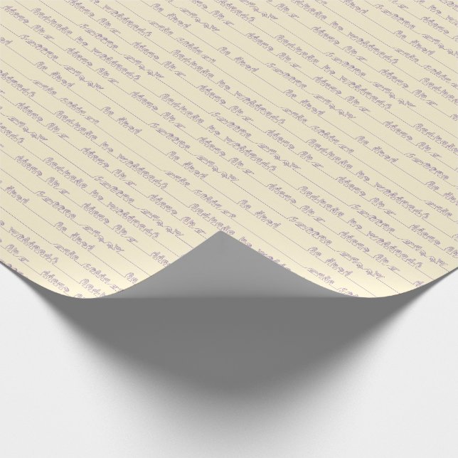 Papel De Regalo Palabras positivas del lenguaje de Rótulo en amari (Esquina)