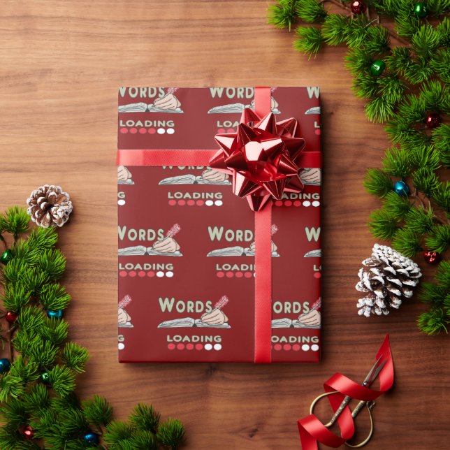 Papel De Regalo Palabras que escriben (Regalo de vacaciones)