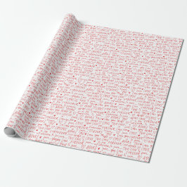 Papel De Regalo Palabras románticas día de San Valentín