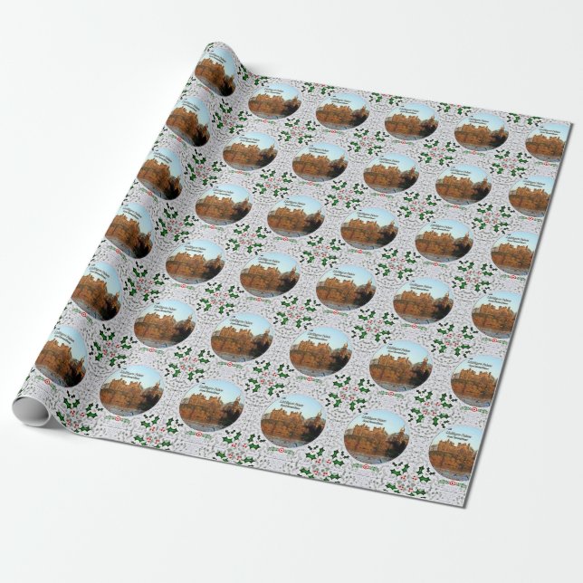 Papel De Regalo Palacio de Linlithgow - Navidades del Stewart Real (Desenrollado)