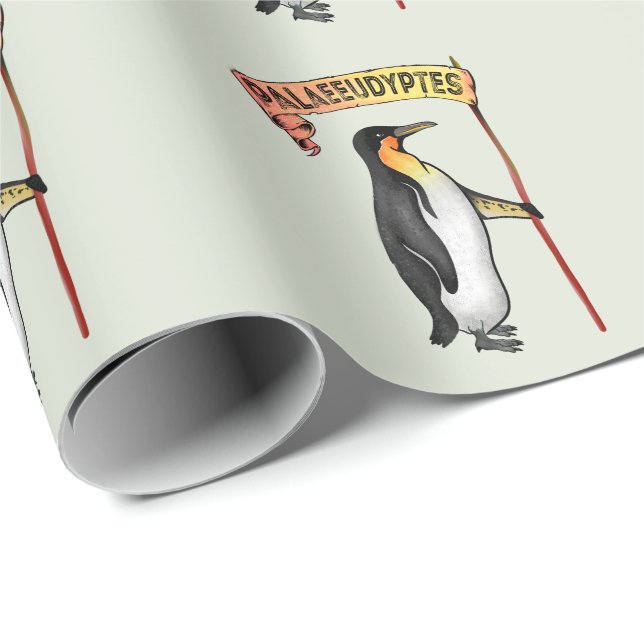 Papel De Regalo Palaeeudyptes Extinct Penguin (Esquina del rollo)