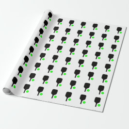 Papel De Regalo Palas de pelotas y bolas verdes