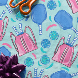 Papel De Regalo Palas y bolas azul