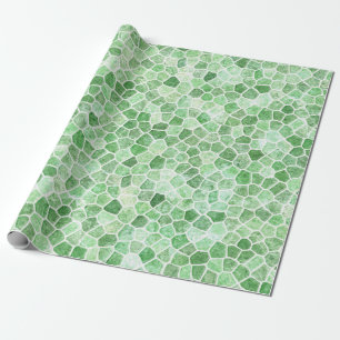 Papel De Regalo Pale Esmeralda y Pistacho Emparchado en Calzada