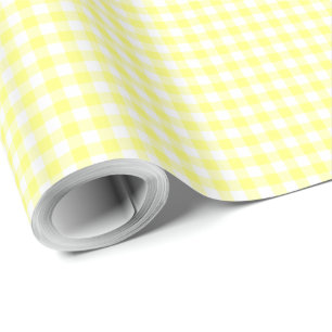 Papel De Regalo Pale Yellow Gingham