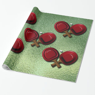 Papel De Regalo Paleta divertida de los tenis de mesa del