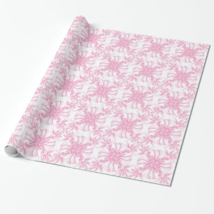 Papel De Regalo Palidezca - el estampado de flores rosado del