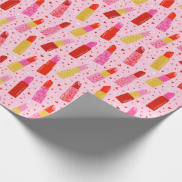 Papel De Regalo Palillos de labios el día de San Valentín sobre ro