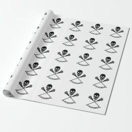 Papel De Regalo Palitos de cráneo y lacrosse