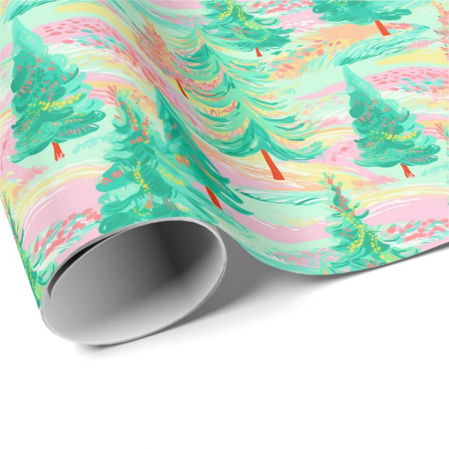 Papel De Regalo Palm Beach Navidades Árboles acuáticos (Esquina del rollo)