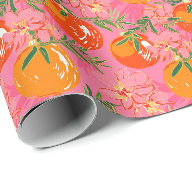 Papel De Regalo Palm Beach Navidades Ornamentos acuáticos (Esquina del rollo)