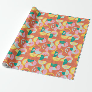 Papel De Regalo Palm Springs Moderno Retro De Mediano Siglo