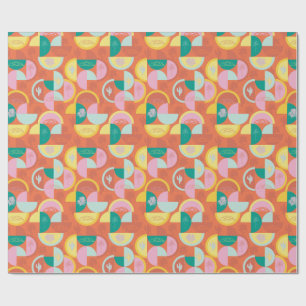 Papel De Regalo Palm Springs Moderno Retro De Mediano Siglo