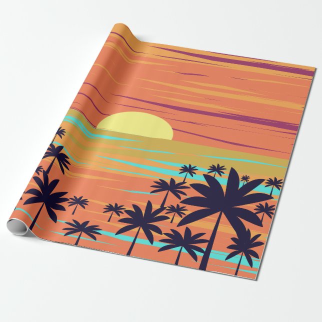 PAPEL DE REGALO PALM SUNSET (Desenrollado)