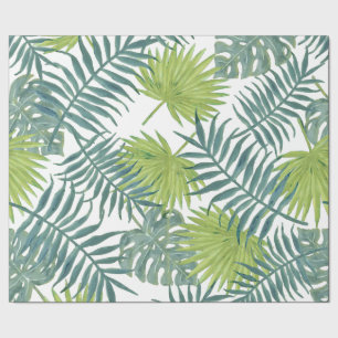 Papel De Regalo Palm Tree Fronds Pintando Hawaian
