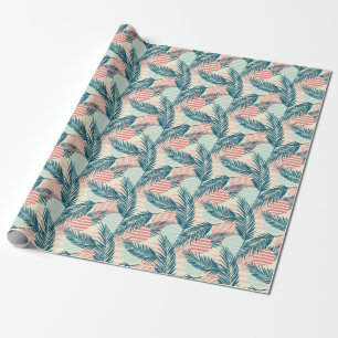 Papel De Regalo palmas exóticas, texturas de mano