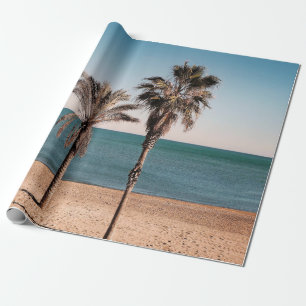 Papel De Regalo Palmera en la orilla de la playa por la mañana
