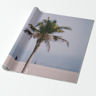 Papel De Regalo Palmera verde a orillas del mar