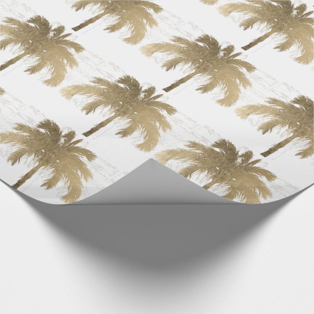 Papel De Regalo Palmeras de oro (Esquina)