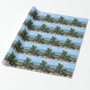 Papel De Regalo Palmeras en la playa